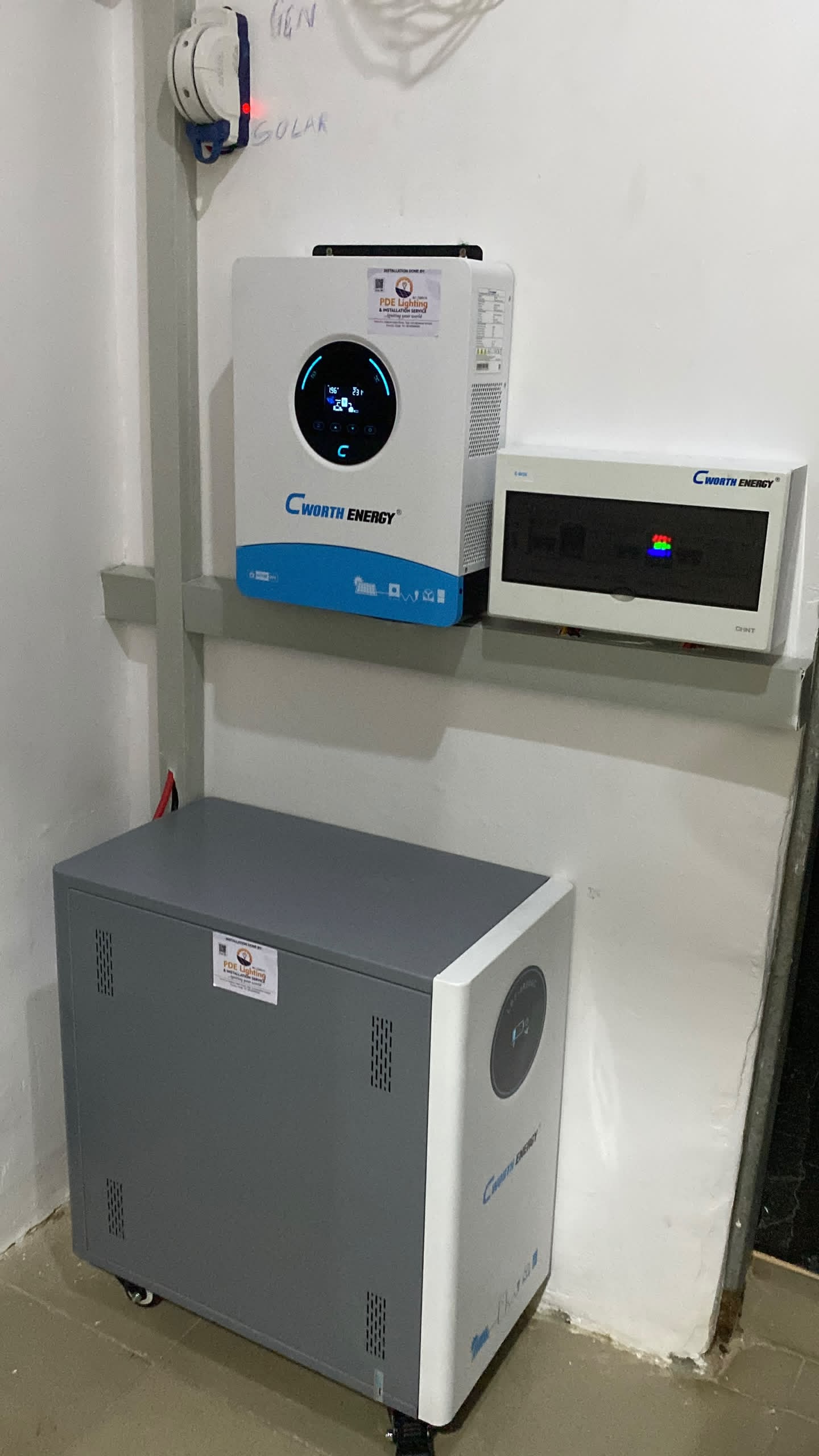 6kva inverter with 15kwh and 9unit of grade A solar panel solar package